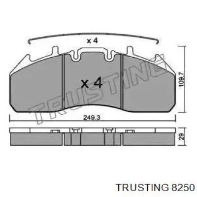 Передние тормозные колодки 8250 Trusting