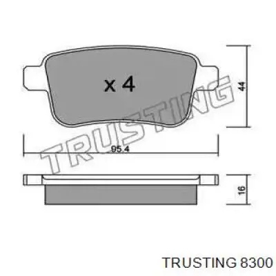 Задние тормозные колодки 8300 Trusting