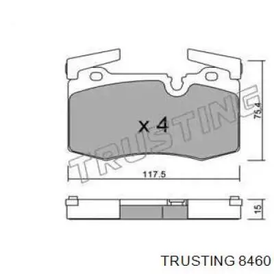 Передние тормозные колодки 8460 Trusting