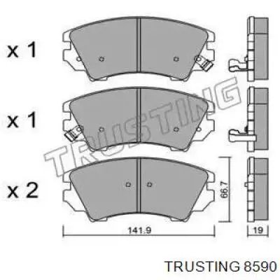 Передние тормозные колодки 8590 Trusting