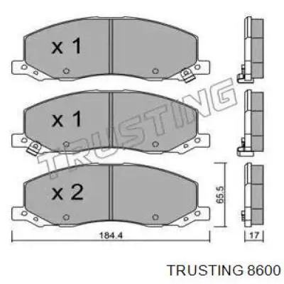 Передние тормозные колодки 8600 Trusting