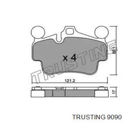 Передние тормозные колодки 9090 Trusting