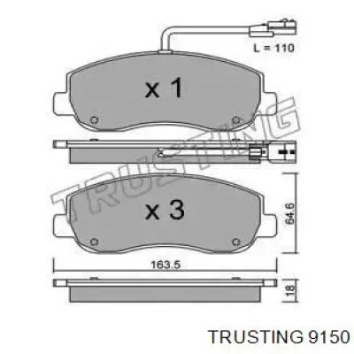 Передние тормозные колодки 9150 Trusting