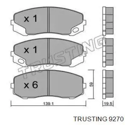 Передние тормозные колодки 9270 Trusting