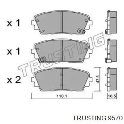 Передние тормозные колодки 9570 Trusting