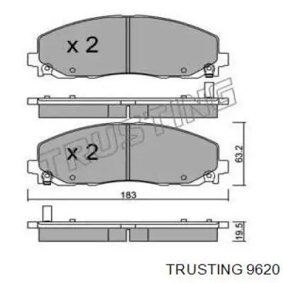 Передние тормозные колодки 9620 Trusting