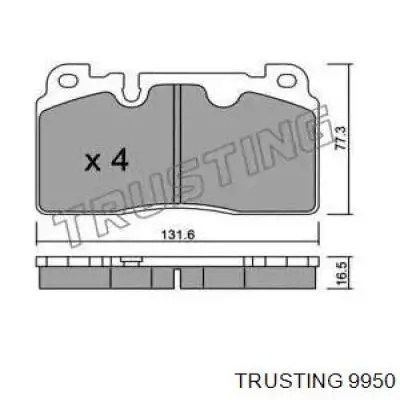 Передние тормозные колодки 9950 Trusting