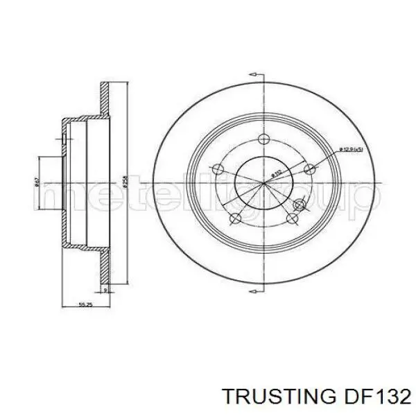 DF-132 Trusting диск тормозной задний