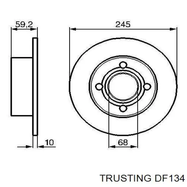 DF-134 Trusting диск тормозной задний