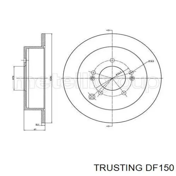 DF-150 Trusting диск тормозной задний