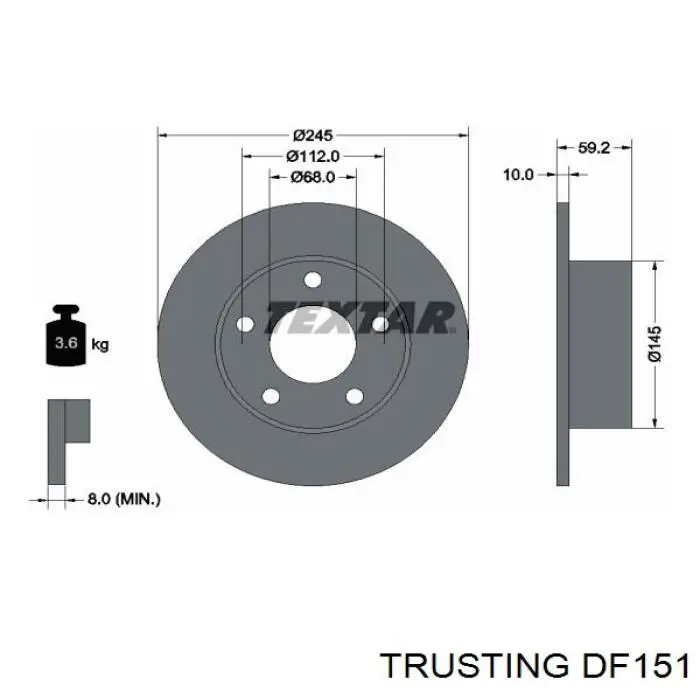 DF-151 Trusting тормозные диски