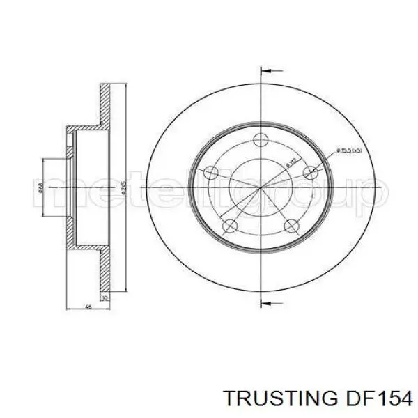 DF-154 Trusting диск тормозной задний