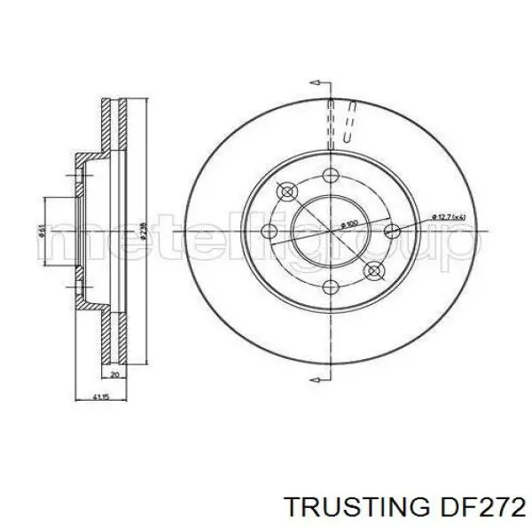 df272 Trusting диск тормозной передний