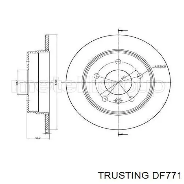 Тормозные диски DF771 Trusting