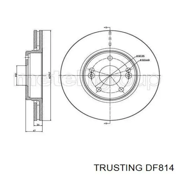 Передние тормозные диски DF814 Trusting