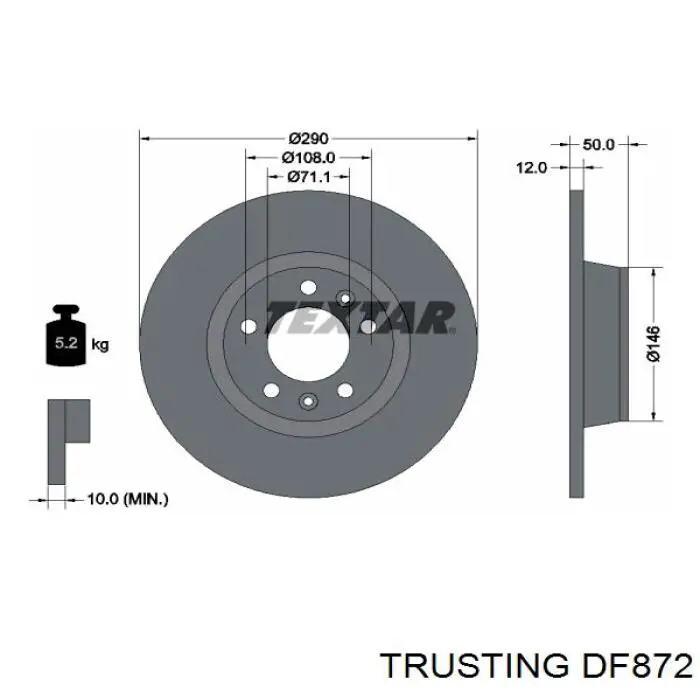 Тормозные диски DF872 Trusting