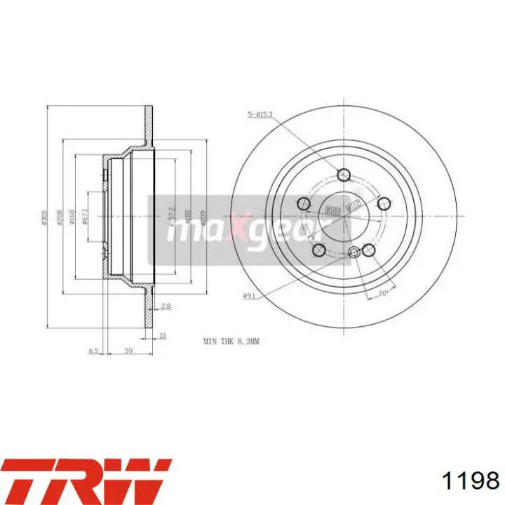 Купить 1198 TRW Выпускной клапан