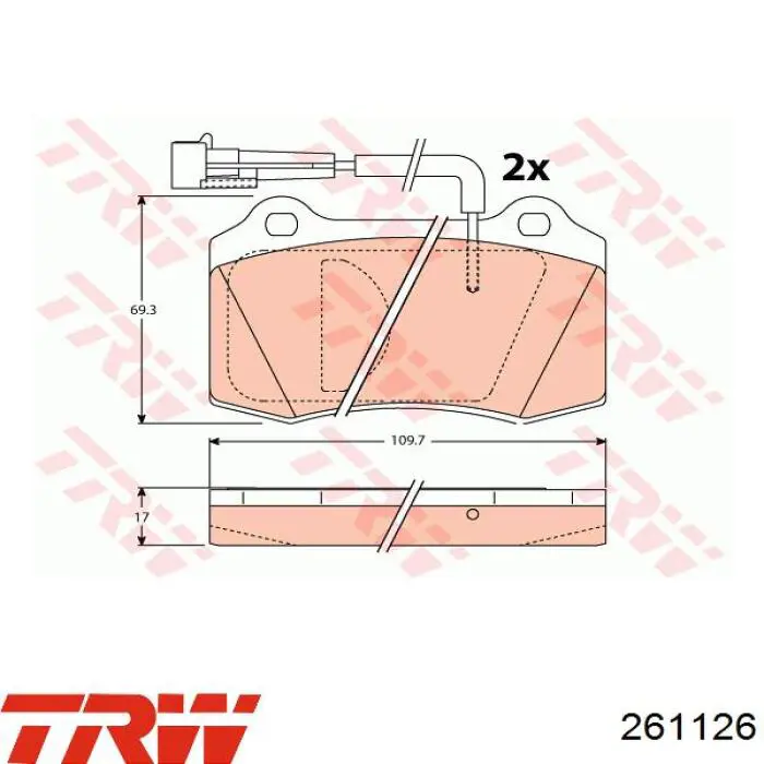 Купить 261126 TRW Впускной клапан