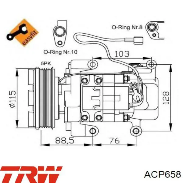 ACP658 TRW компрессор кондиционера