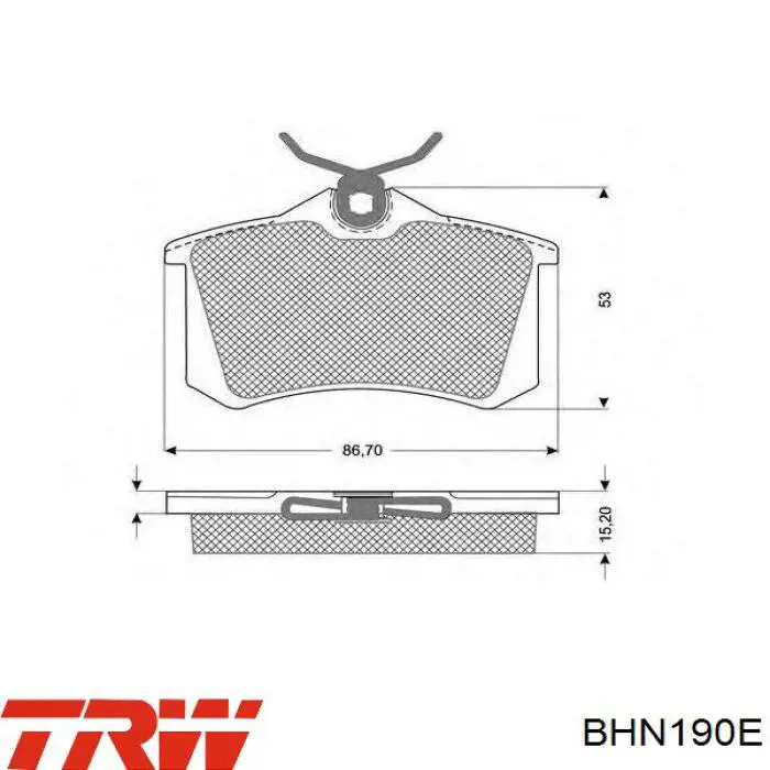 Суппорт тормозной левый задний TRW BHN190E