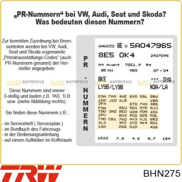 Задний левый суппорт TRW BHN275 цена, от 77.88 USD