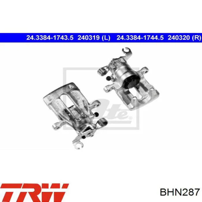 BHN287 TRW суппорт тормозной задний левый