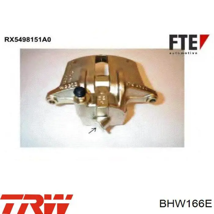 Суппорт тормозной передний левый BHW166E TRW
