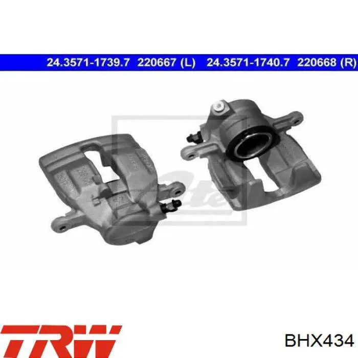 Суппорт тормозной передний левый BHX434 TRW