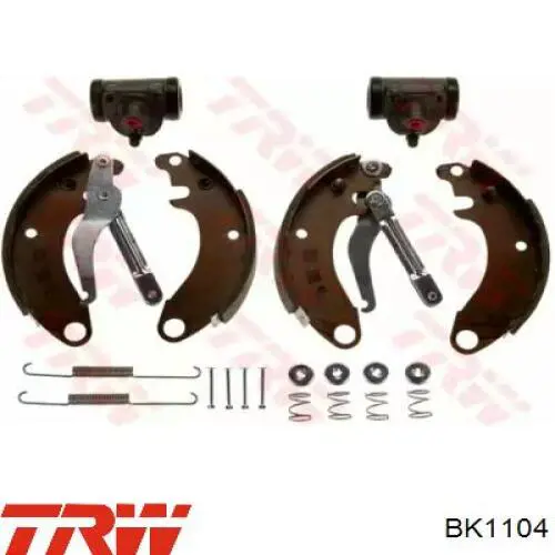 BK1104 TRW Передние тормозные колодки барабанные