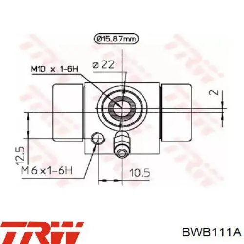 Цилиндр тормозной колесный BWB111A TRW