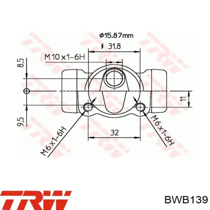 Цилиндр тормозной колесный BWB139 TRW