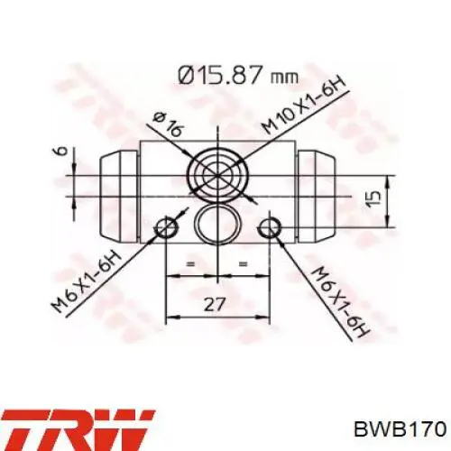 Цилиндр тормозной колесный BWB170 TRW