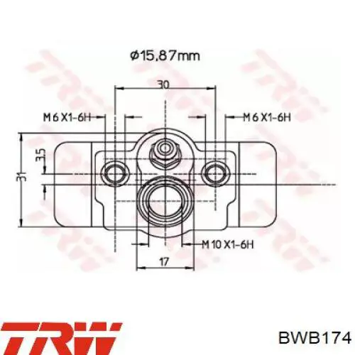 Цилиндр тормозной колесный BWB174 TRW