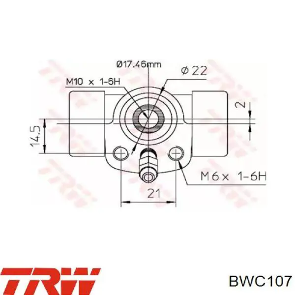 Рабочий тормозной цилиндр TRW BWC107 цена, от 7.02 USD