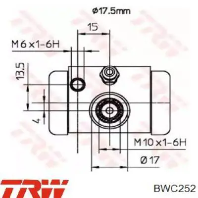 Цилиндр тормозной колесный BWC252 TRW
