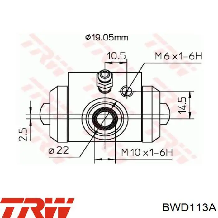 Купить BWD113A TRW Цилиндр тормозной колесный