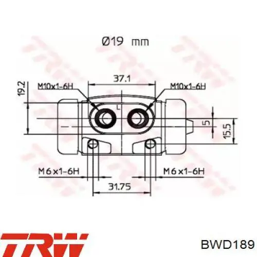 Цилиндр тормозной колесный BWD189 TRW