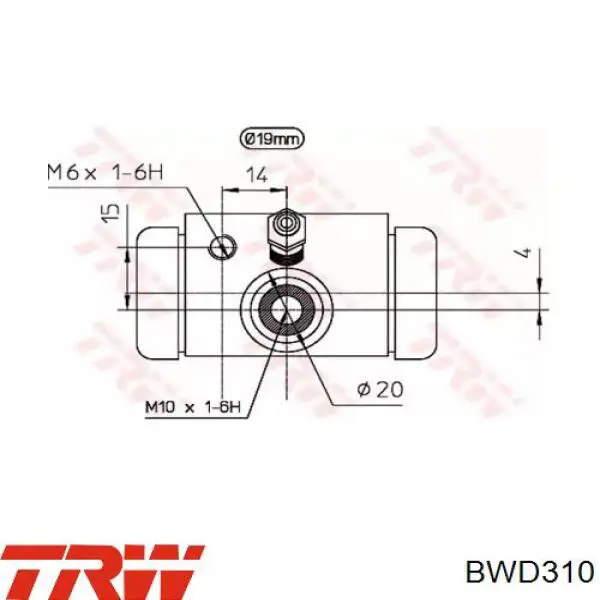 BWD310 TRW диск тормозной задний