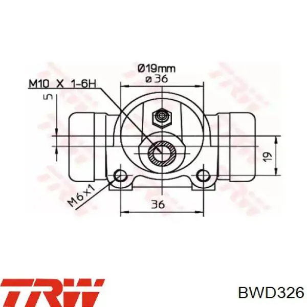 Цилиндр тормозной колесный BWD326 TRW