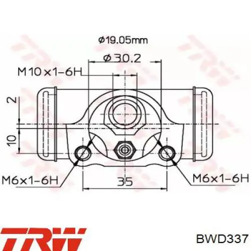 Цилиндр тормозной колесный BWD337 TRW