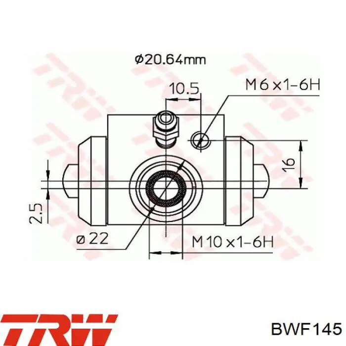 BWF145 TRW Цилиндр тормозной колесный, задний