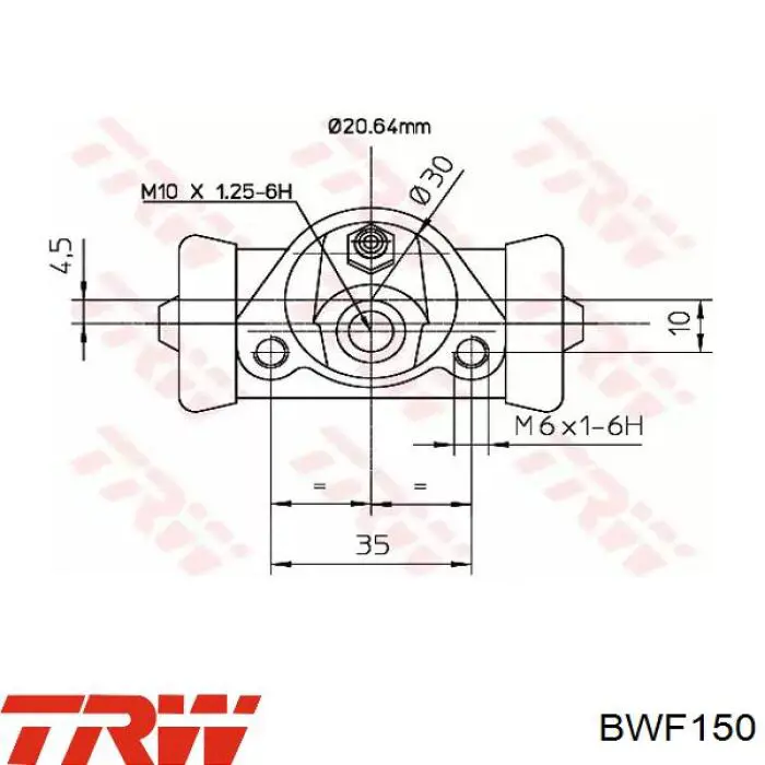 BWF150 TRW цилиндр тормозной колесный рабочий задний