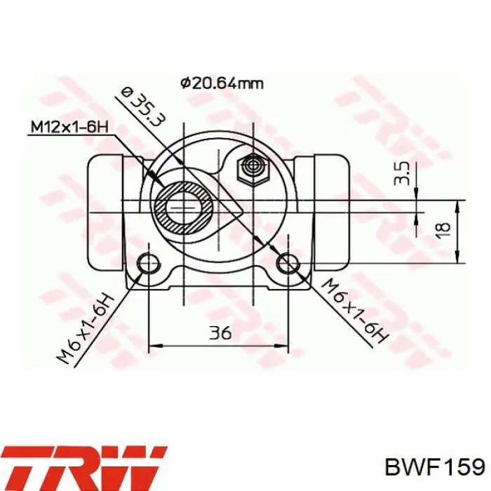 Цилиндр тормозной колесный 62807X ABS