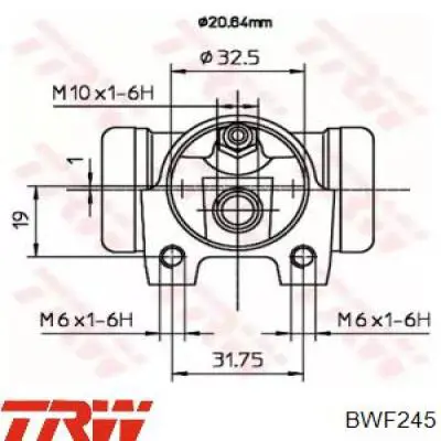 Цилиндр тормозной колесный BWF245 TRW