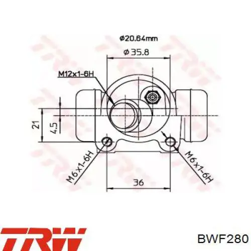 Цилиндр тормозной колесный BWF280 TRW