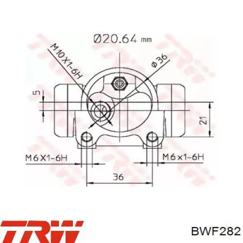 Цилиндр тормозной колесный BWF282 TRW