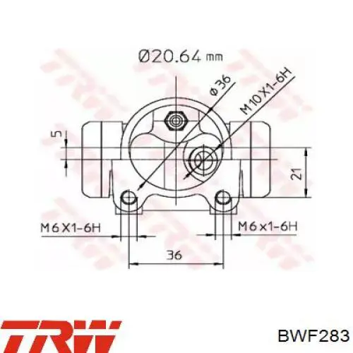BWF283 TRW цилиндр тормозной колесный рабочий задний