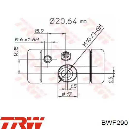 BWF290 TRW цилиндр тормозной колесный рабочий задний