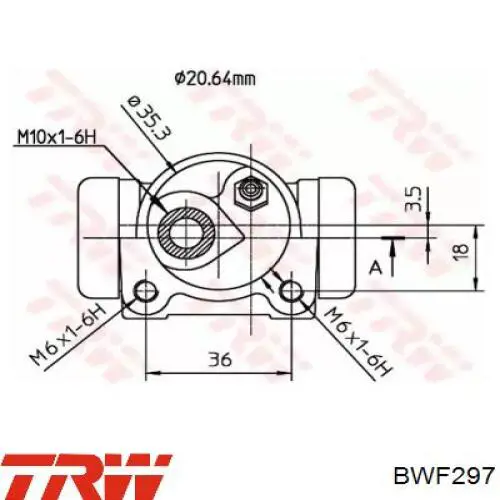 Цилиндр тормозной колесный BWF297 TRW