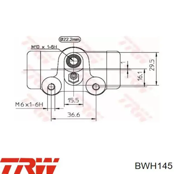 BWH145 TRW цилиндр тормозной колесный рабочий задний